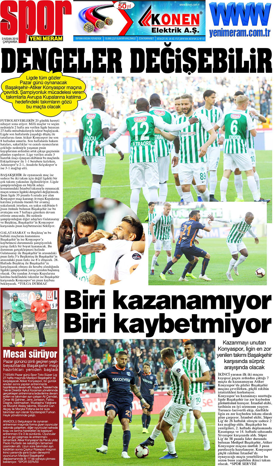 3 Nisan 2019 Yeni Meram Gazetesi