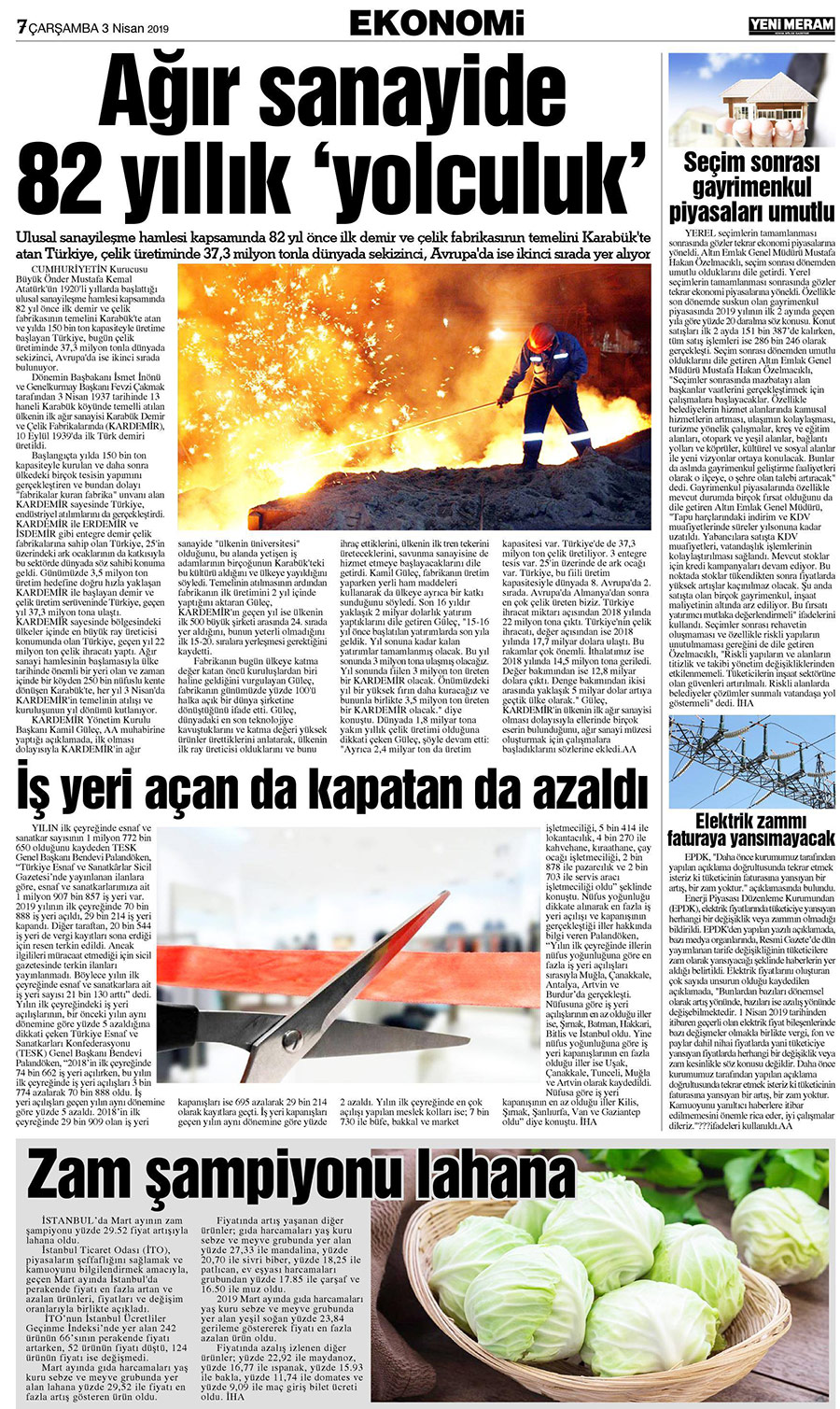 3 Nisan 2019 Yeni Meram Gazetesi