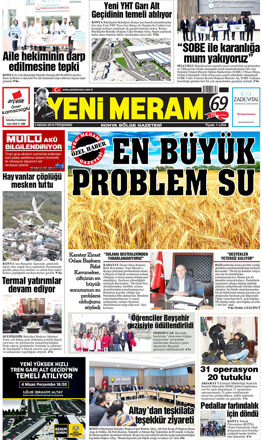 4 Nisan 2019 Yeni Meram Gazetesi