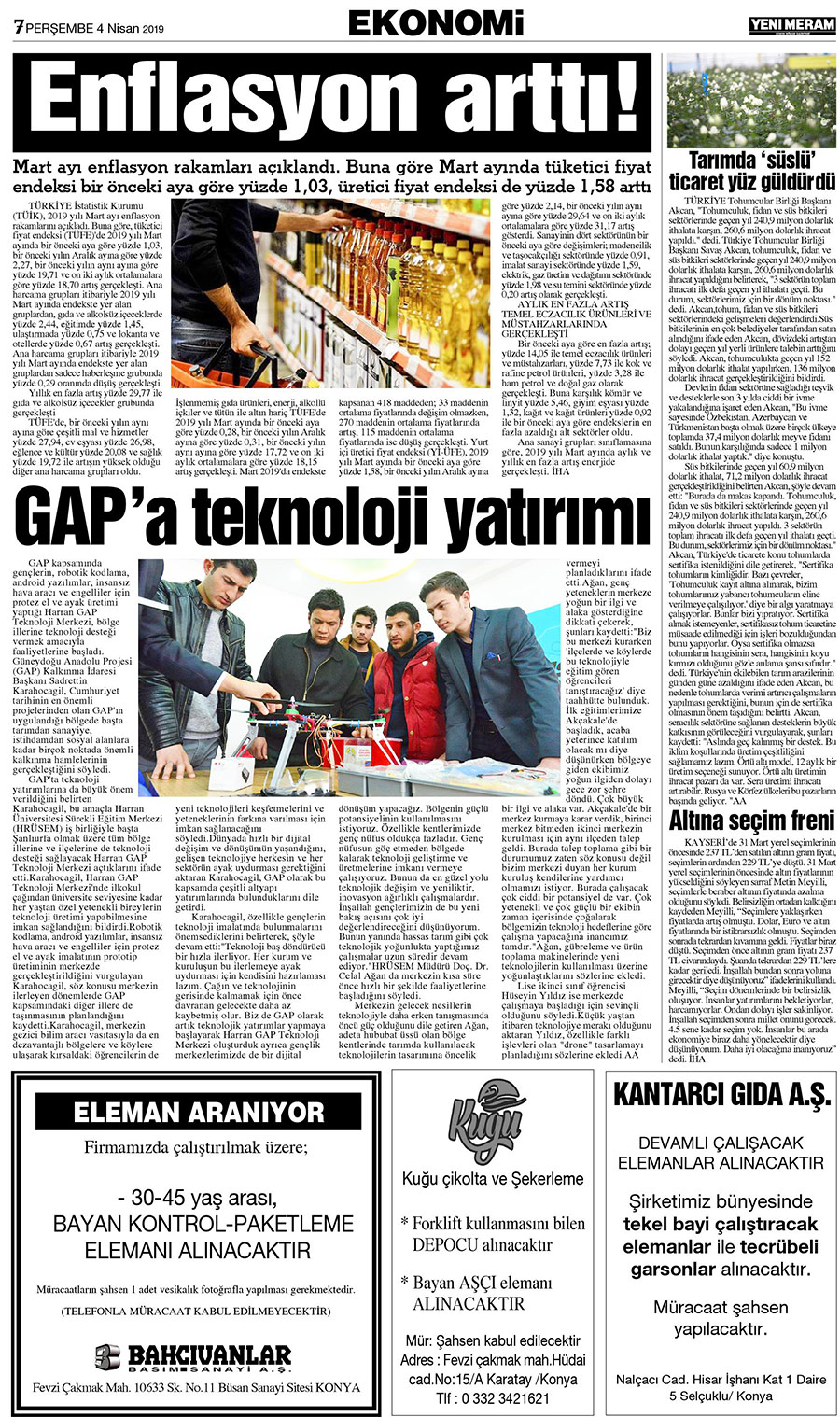 4 Nisan 2019 Yeni Meram Gazetesi