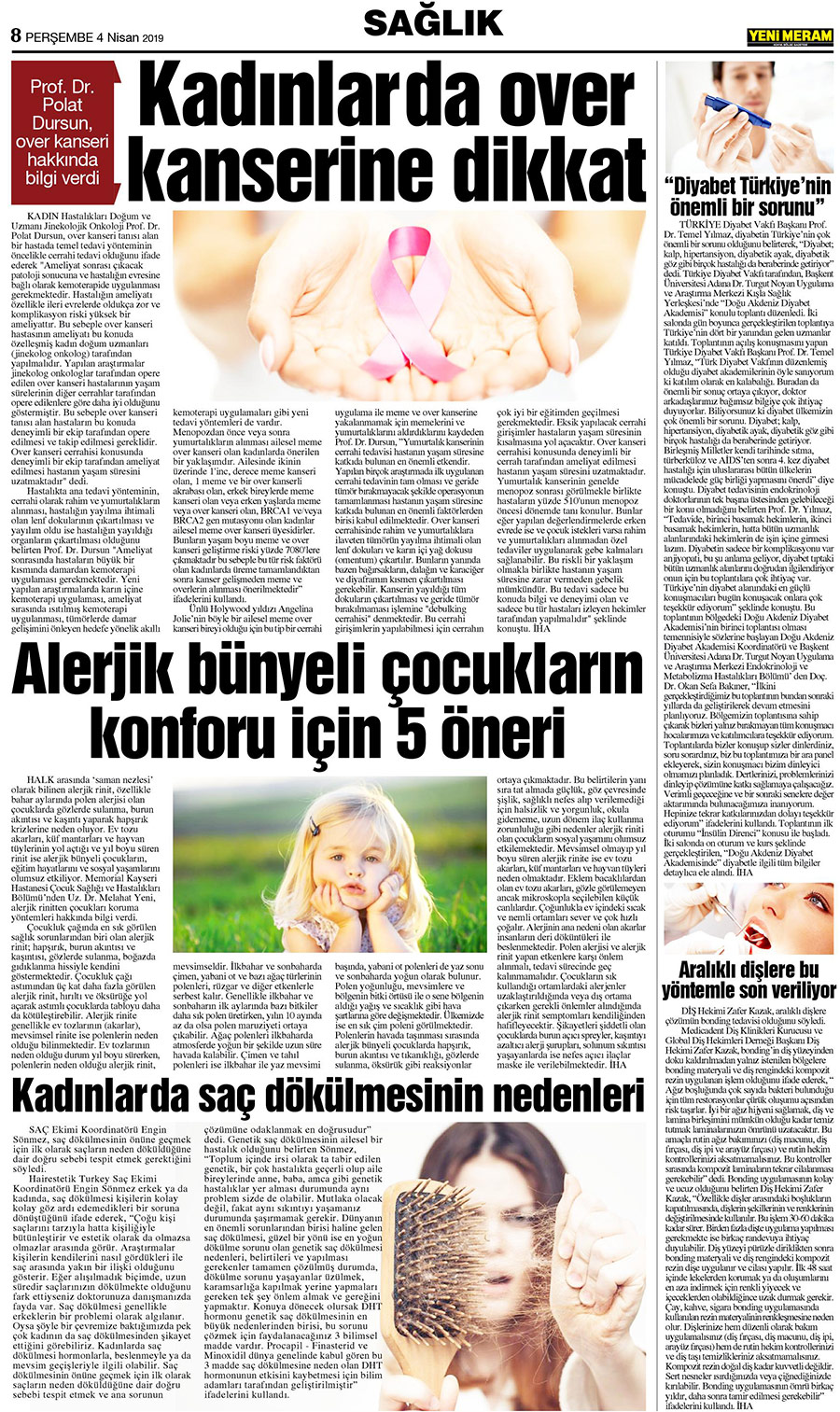 4 Nisan 2019 Yeni Meram Gazetesi