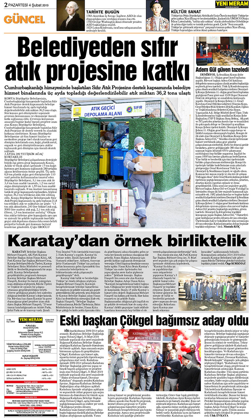 12 Nisan 2019 Yeni Meram Gazetesi
