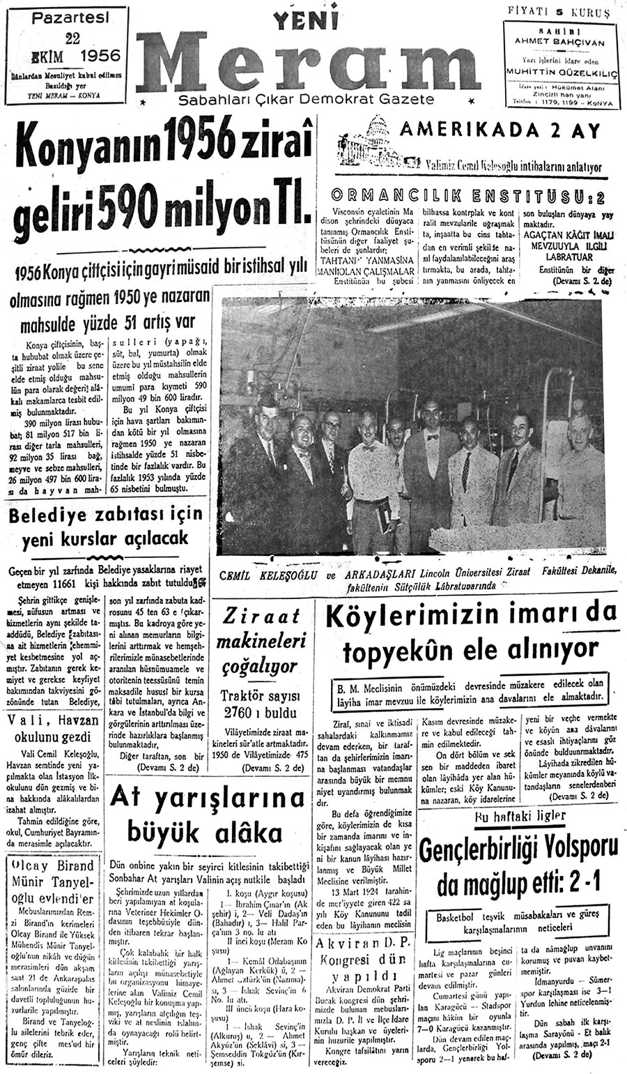 22 Ekim 2019 Yeni Meram Gazetesi