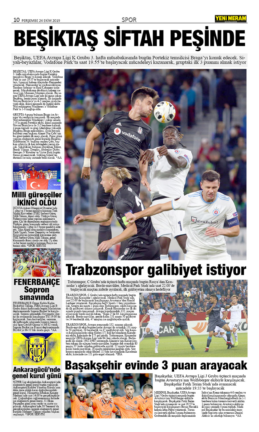 24 Ekim 2019 Yeni Meram Gazetesi