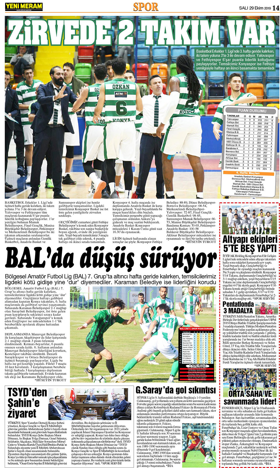 29 Ekim 2019 Yeni Meram Gazetesi