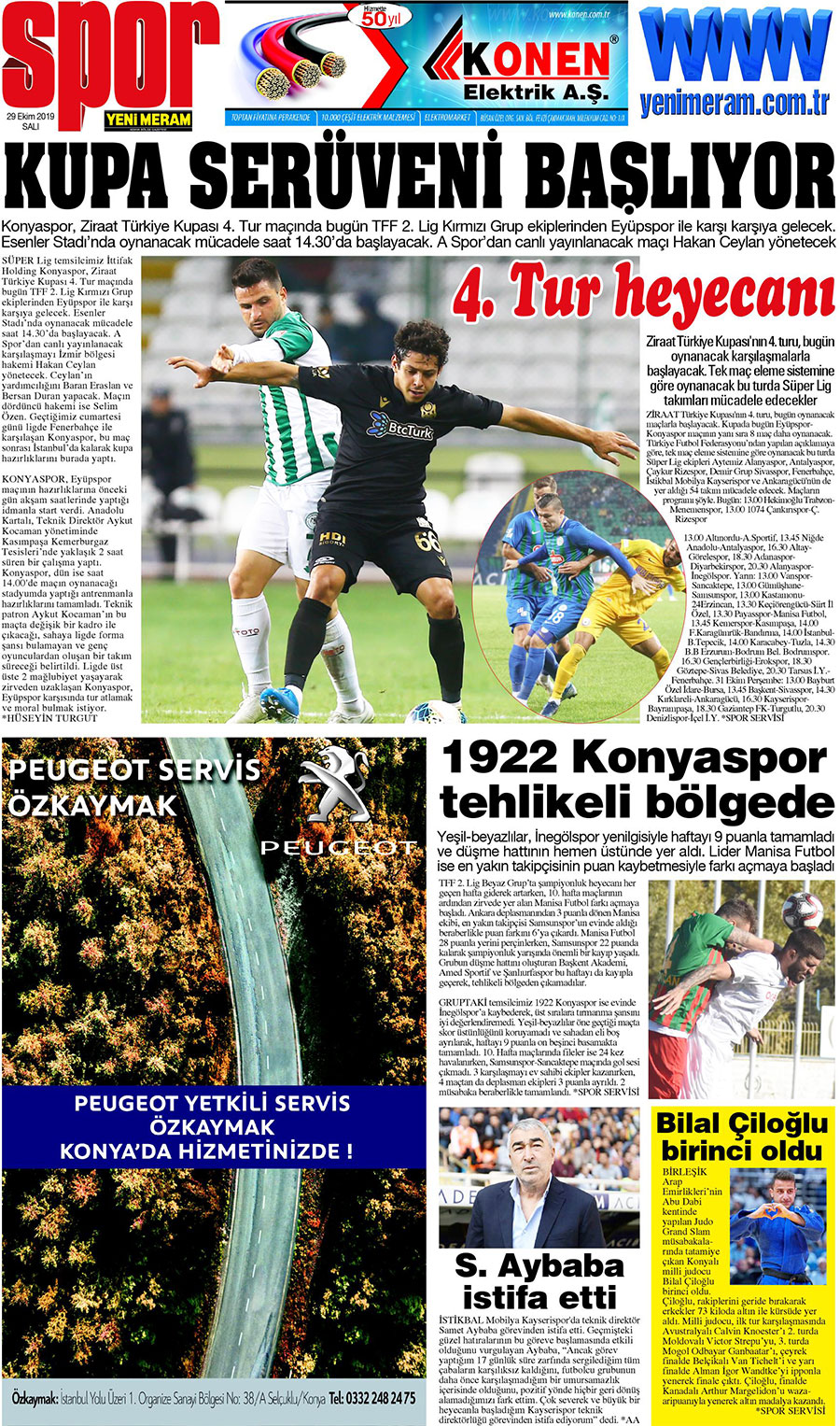 29 Ekim 2019 Yeni Meram Gazetesi