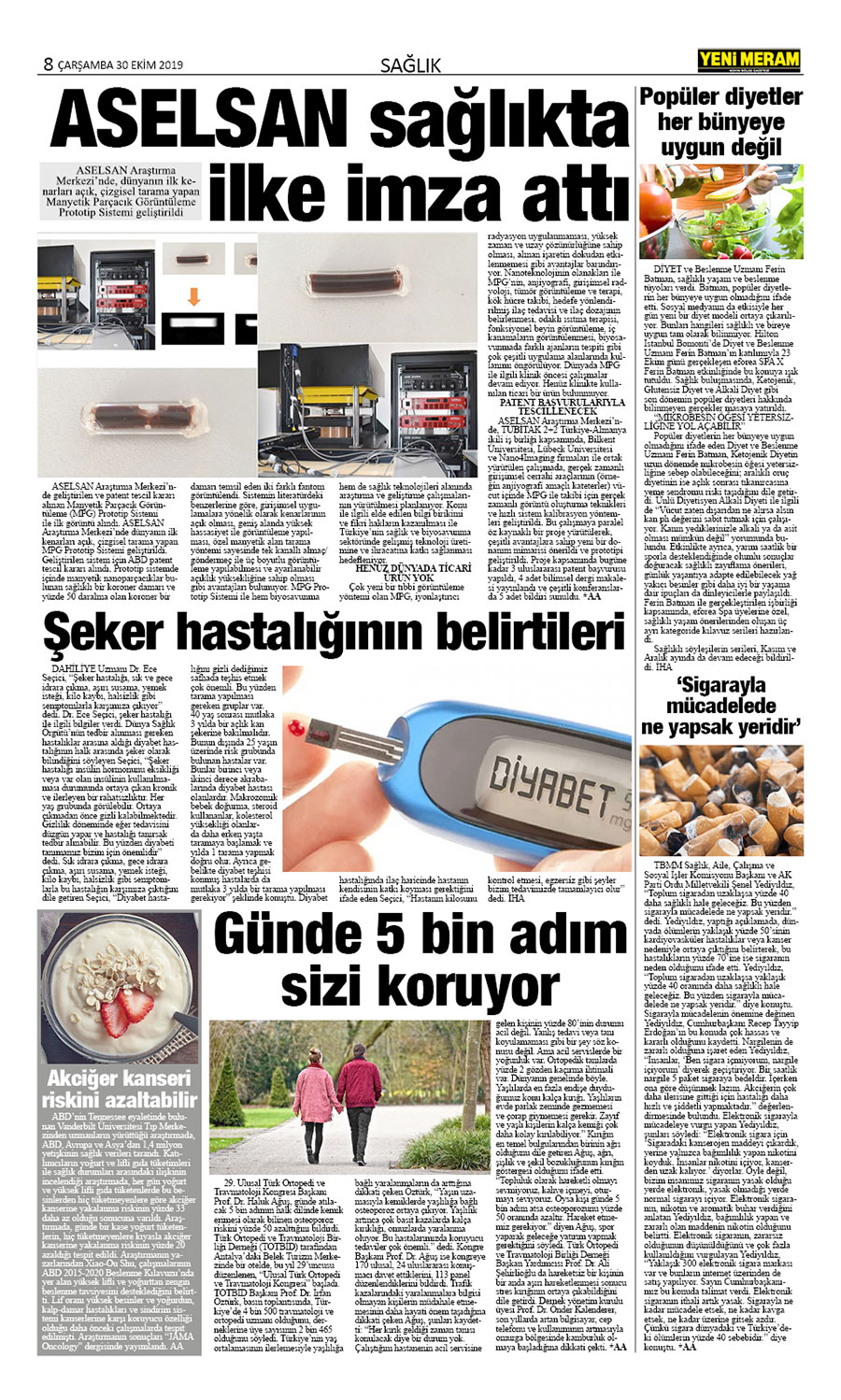 30 Ekim 2019 Yeni Meram Gazetesi