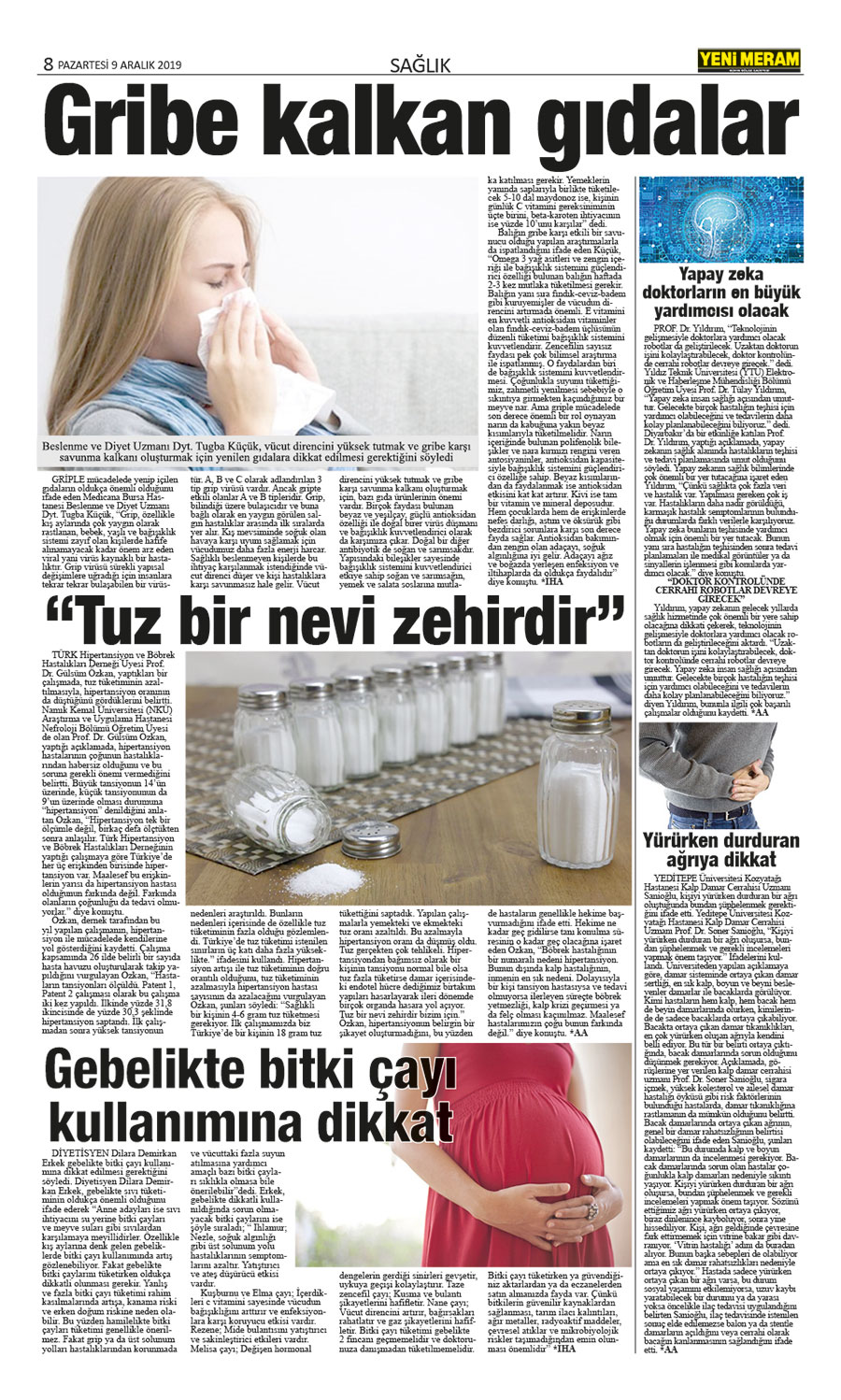 9 Aralık 2019 Yeni Meram Gazetesi