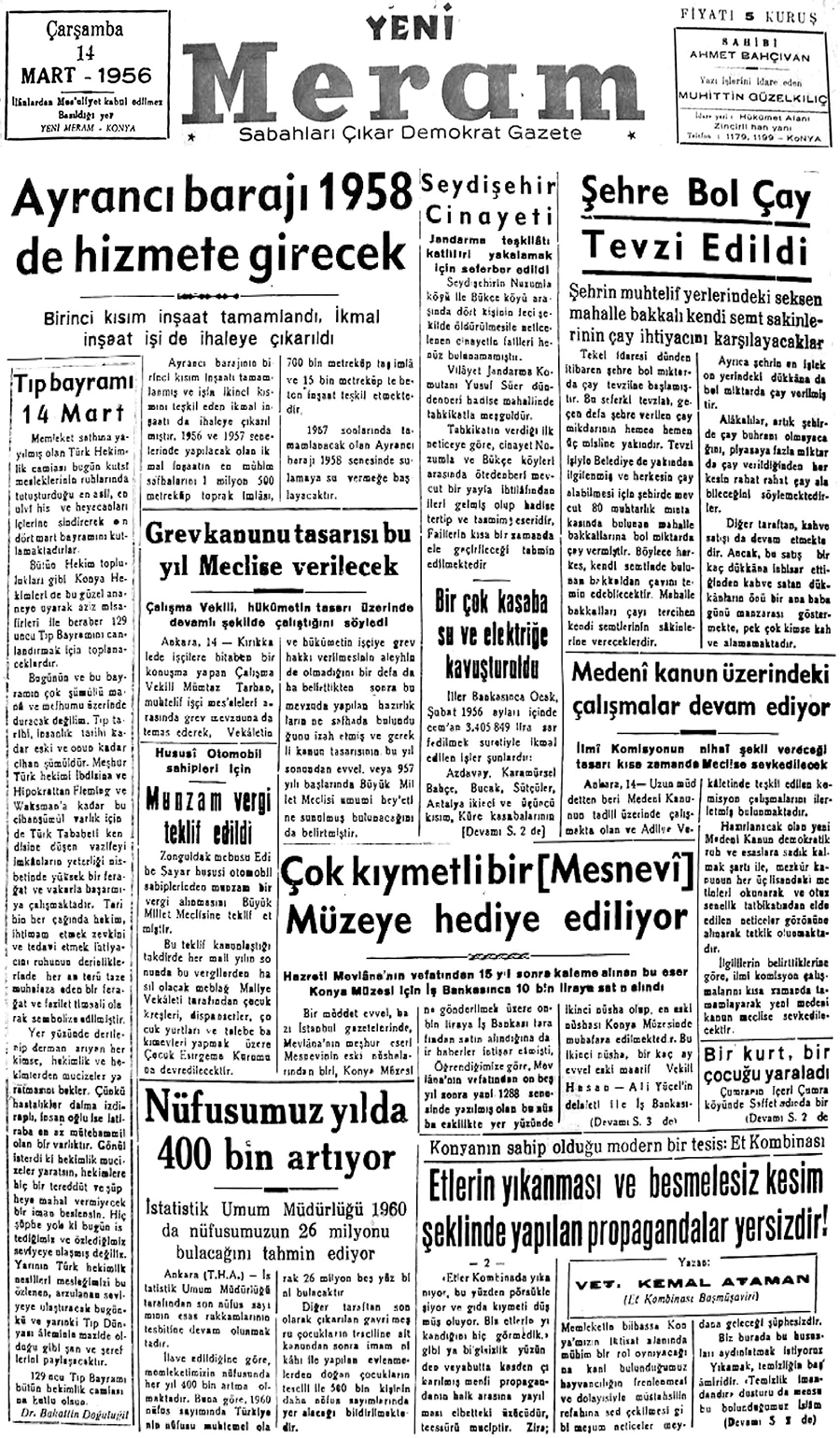 14 Aralık 2019 Yeni Meram Gazetesi