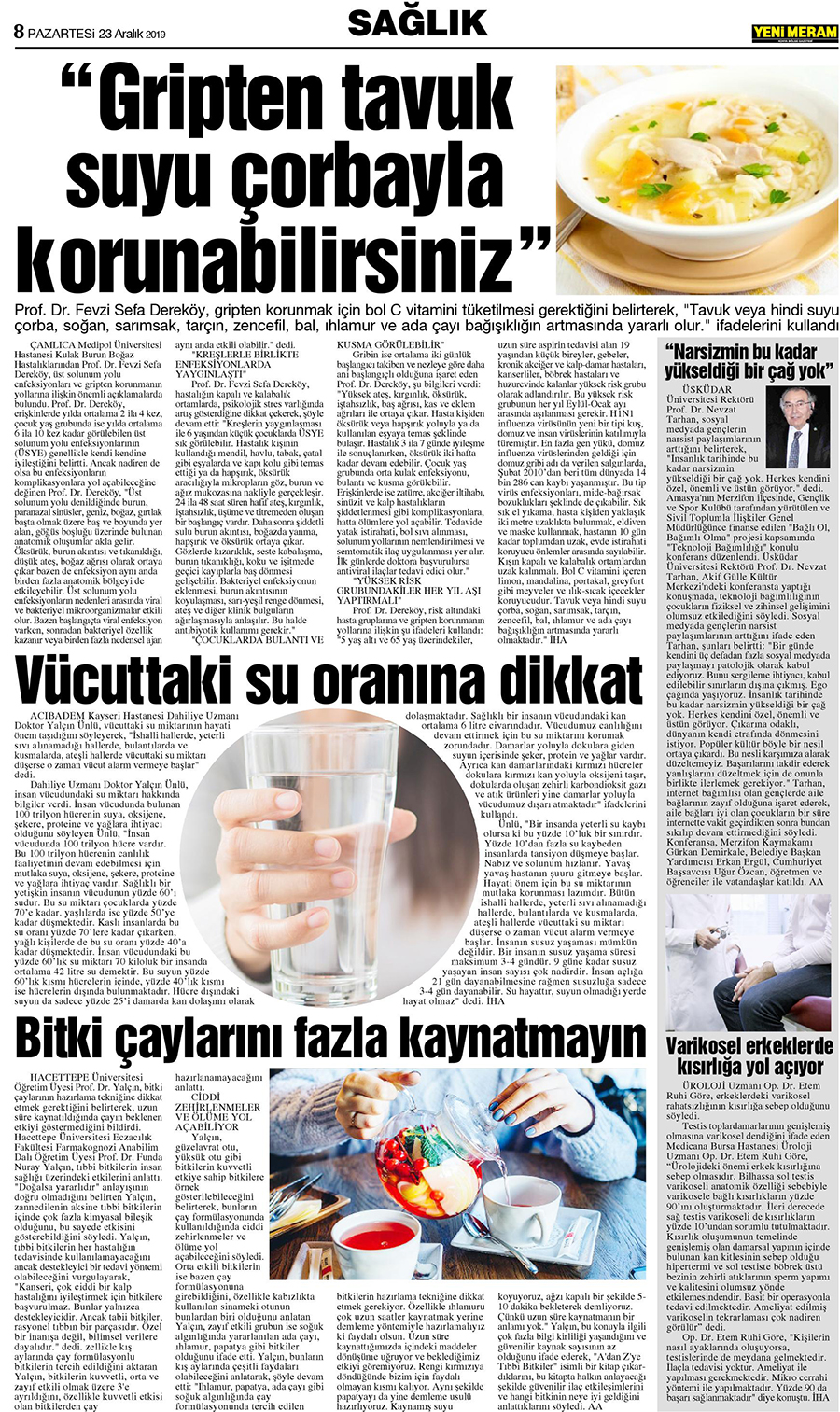 23 Aralık 2019 Yeni Meram Gazetesi