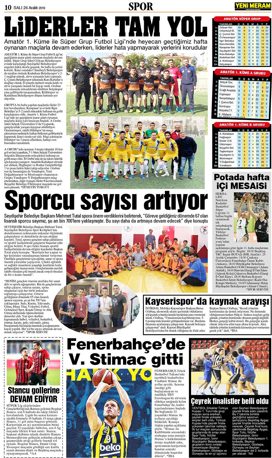 24 Aralık 2019 Yeni Meram Gazetesi