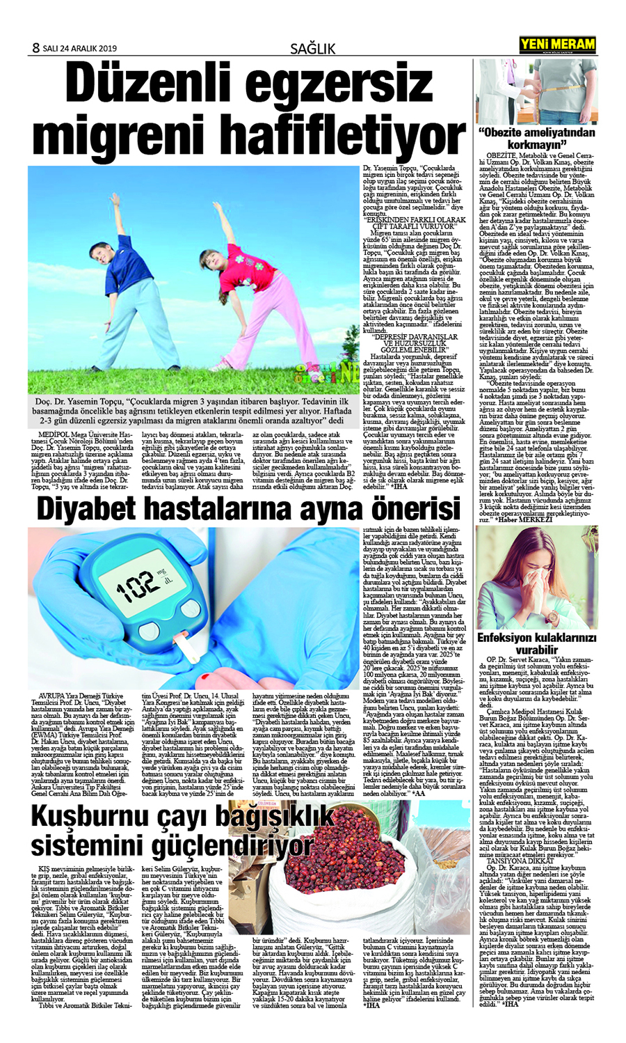 24 Aralık 2019 Yeni Meram Gazetesi