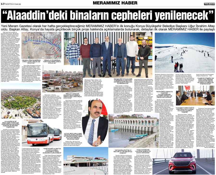 6 Ocak 2020 Yeni Meram Gazetesi