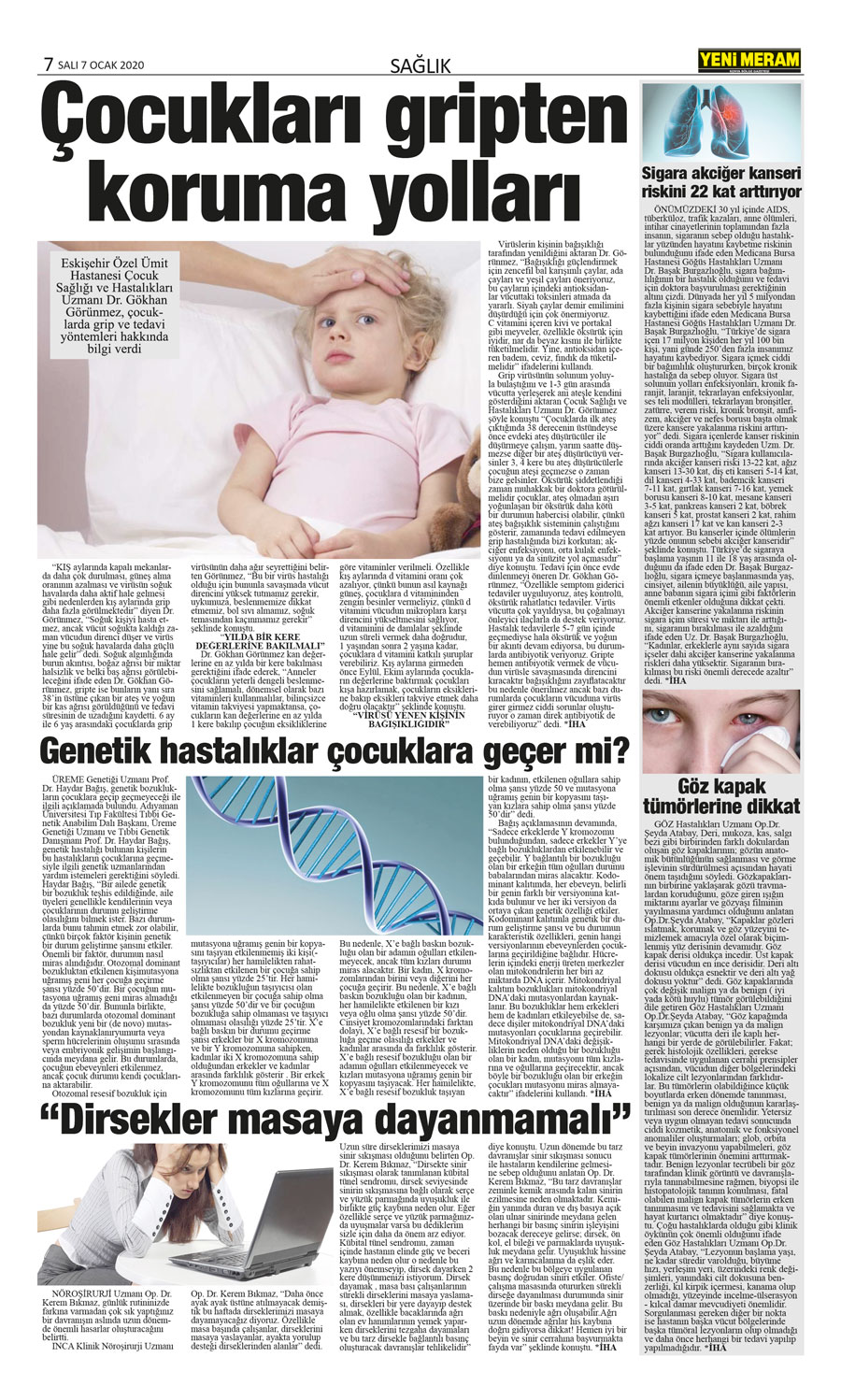 7 Ocak 2020 Yeni Meram Gazetesi