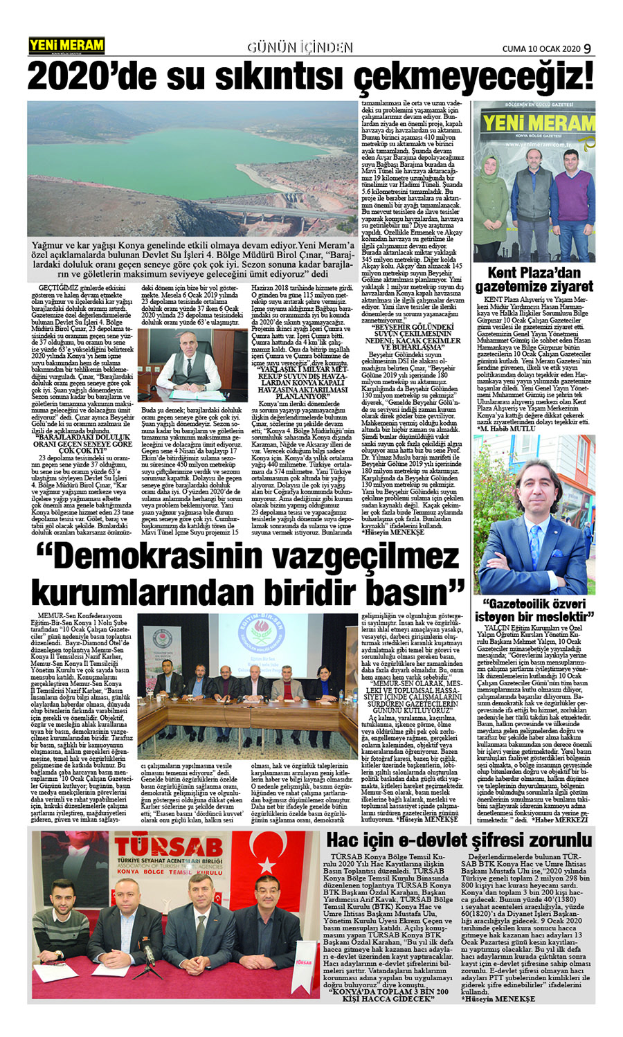 10 Ocak 2020 Yeni Meram Gazetesi