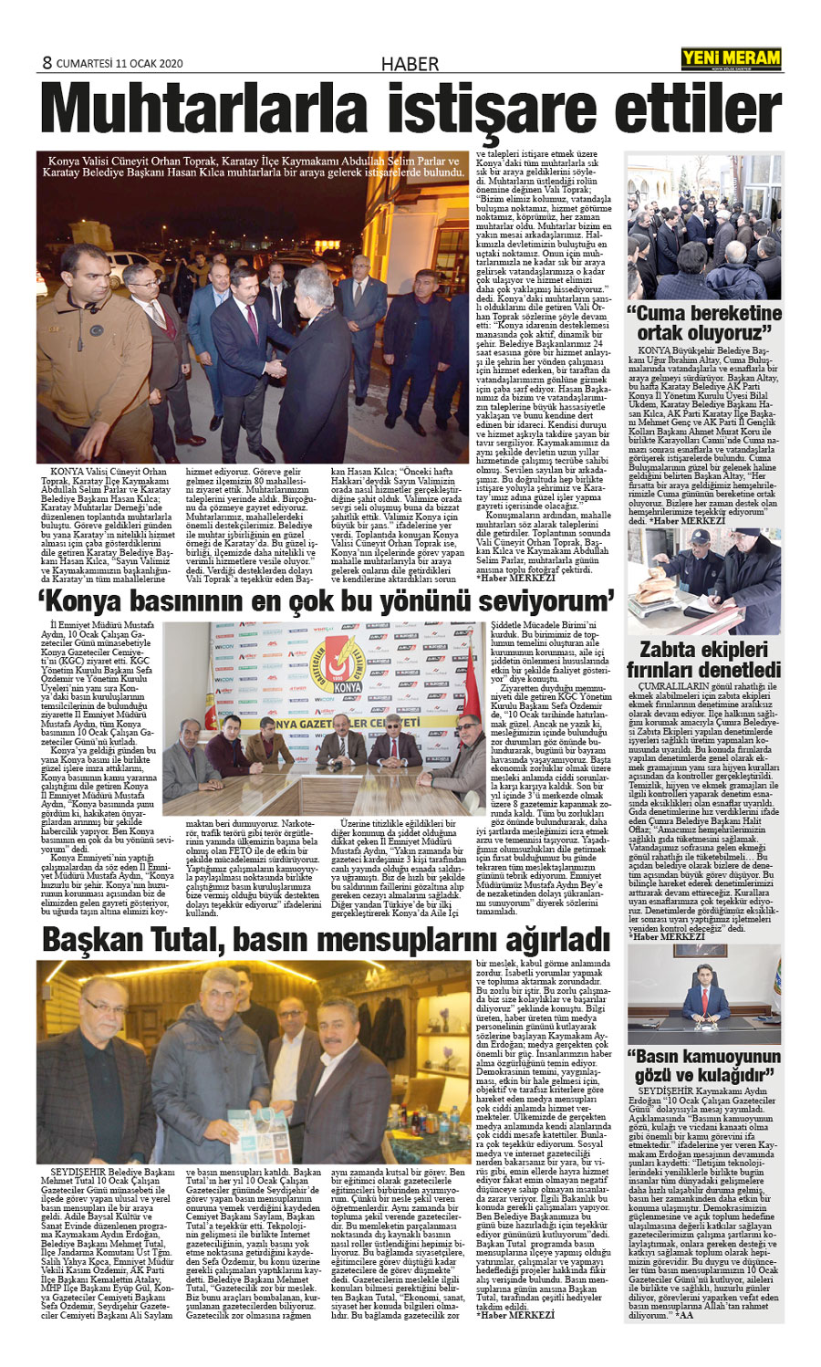 11 Ocak 2020 Yeni Meram Gazetesi