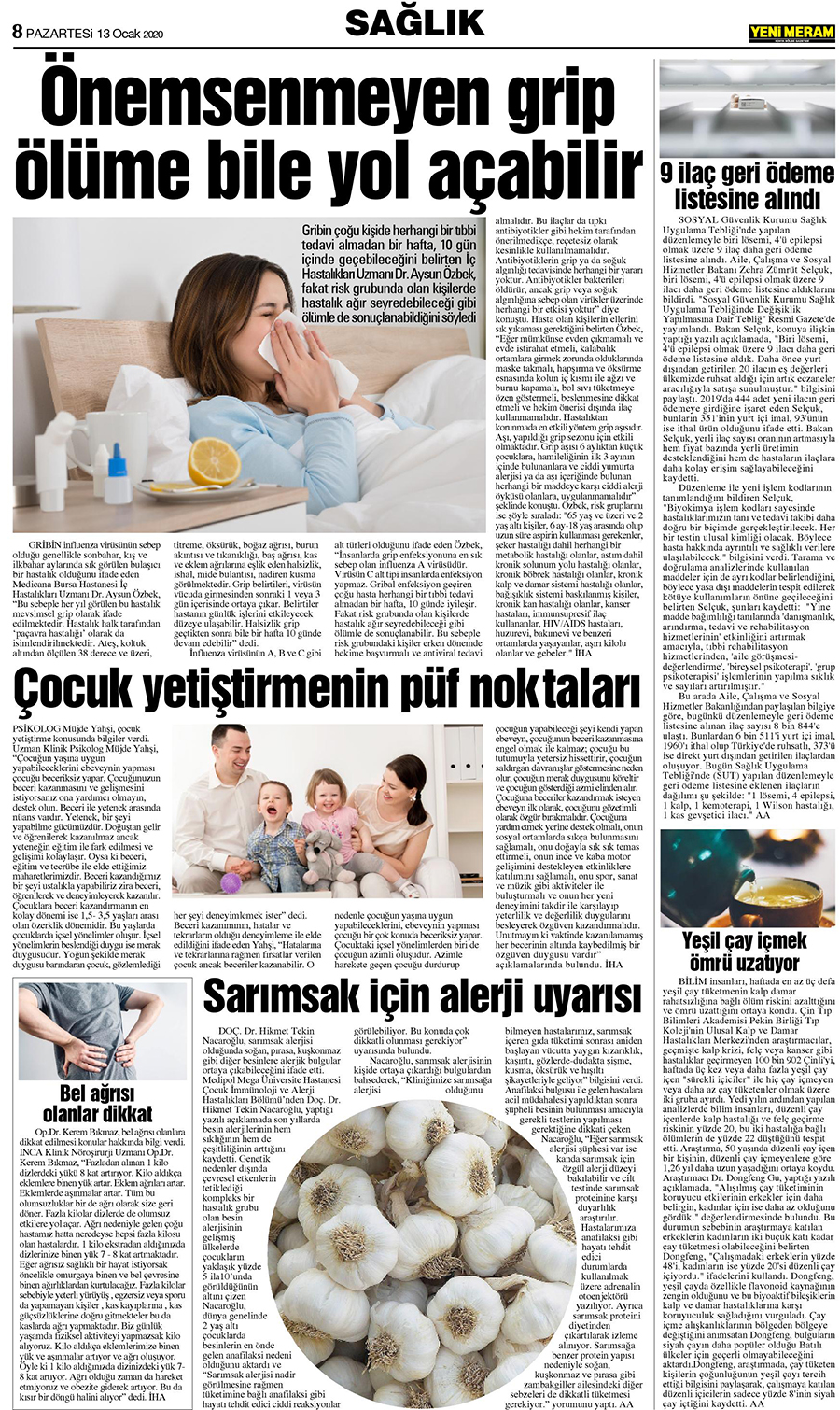 13 Ocak 2020 Yeni Meram Gazetesi