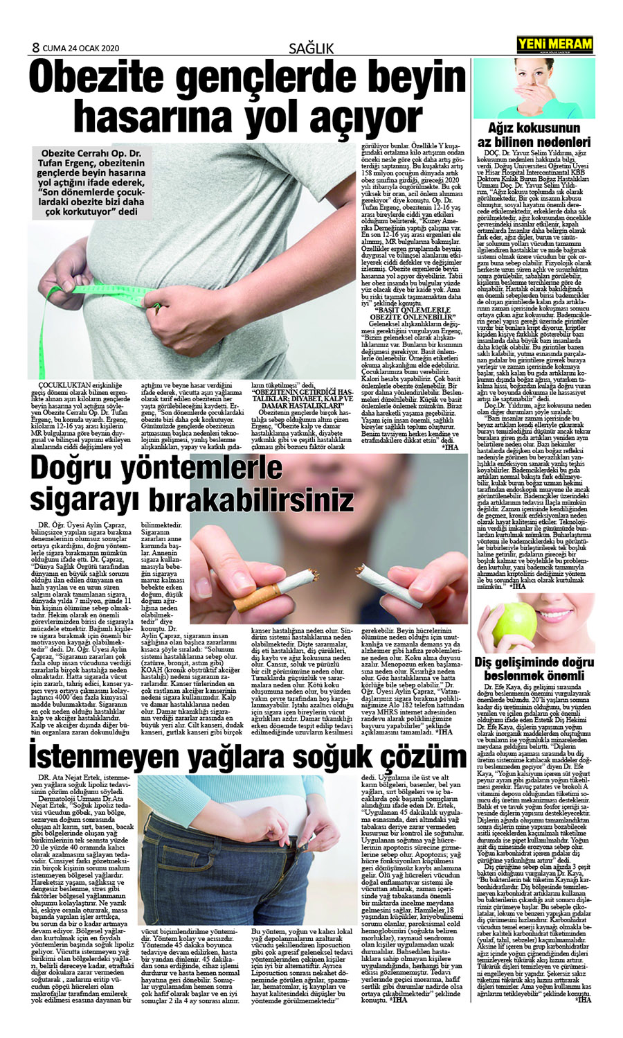 24 Ocak 2020 Yeni Meram Gazetesi