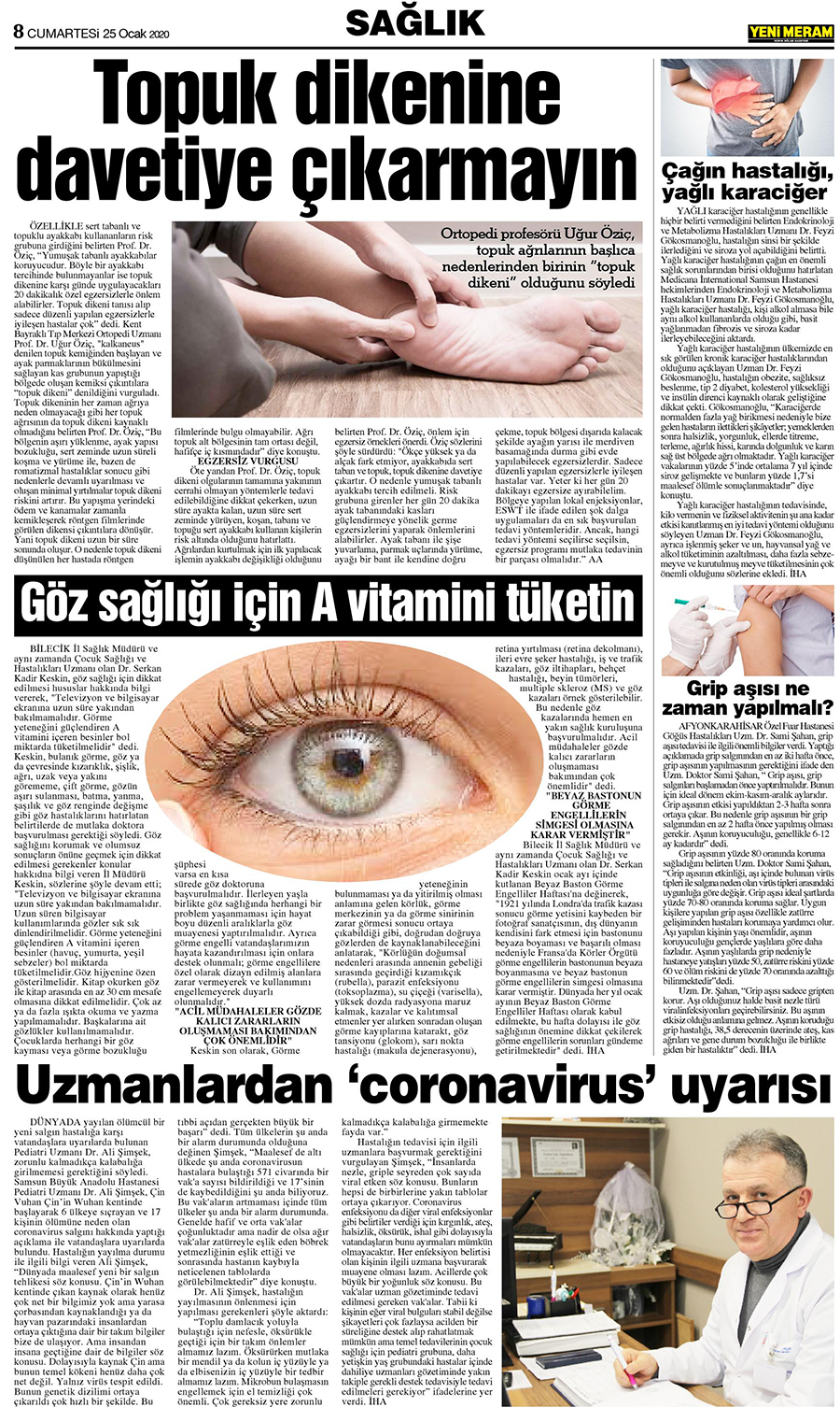 25 Ocak 2020 Yeni Meram Gazetesi