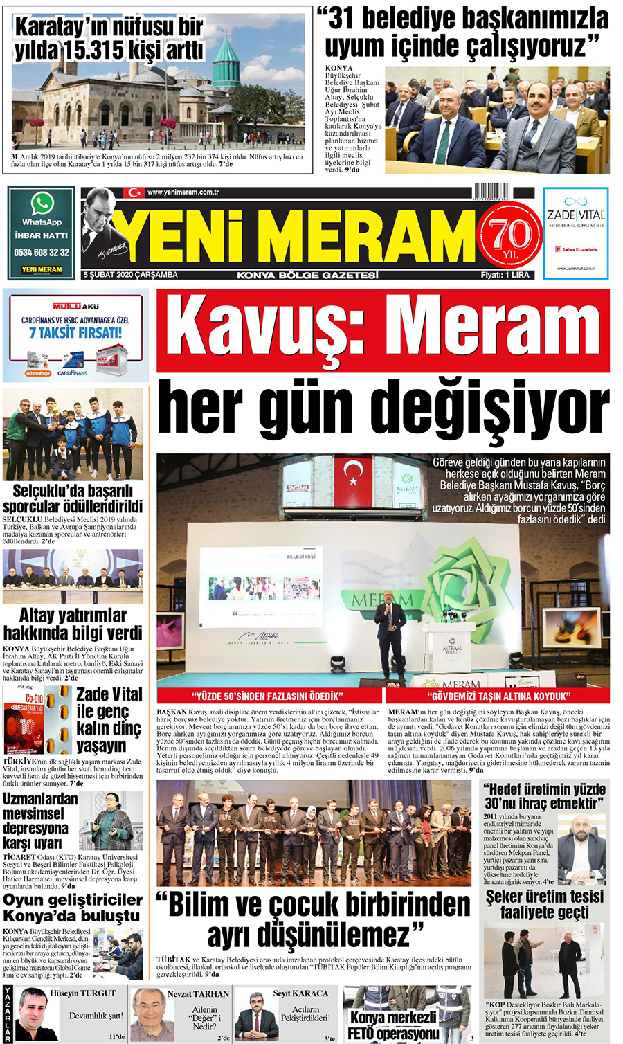 5 Şubat 2020 Yeni Meram Gazetesi