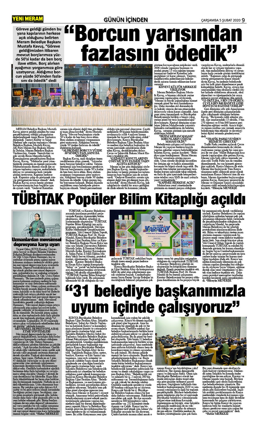 5 Şubat 2020 Yeni Meram Gazetesi