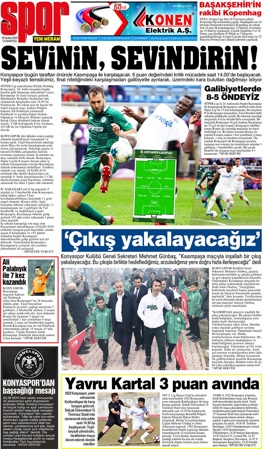 29 Şubat 2020 Yeni Meram Gazetesi