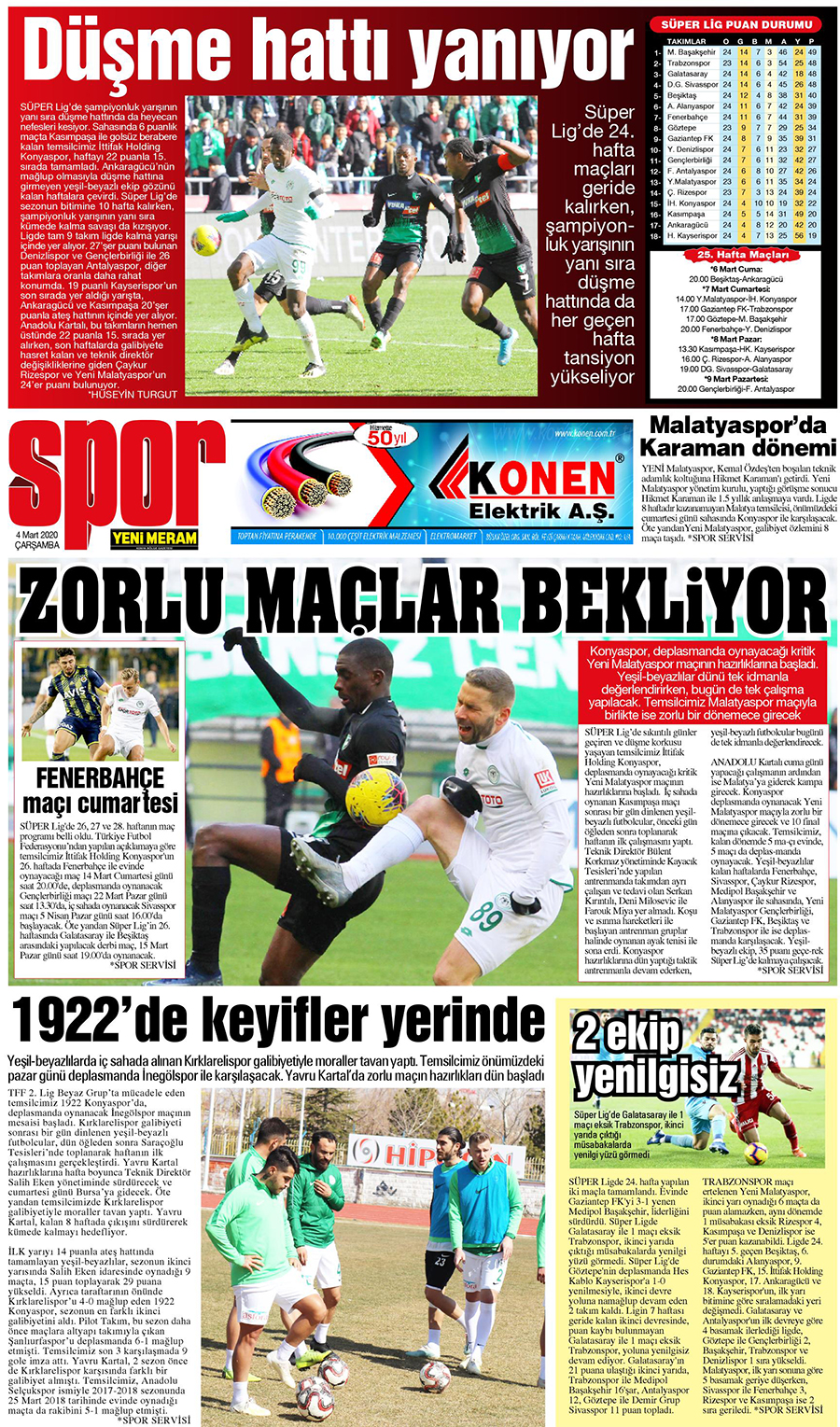 4 Mart 2020 Yeni Meram Gazetesi