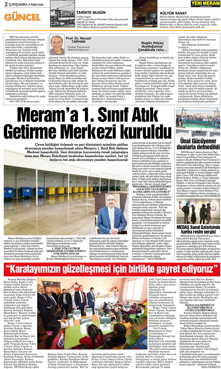 4 Mart 2020 Yeni Meram Gazetesi