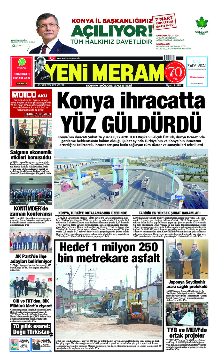 5 Mart 2020 Yeni Meram Gazetesi