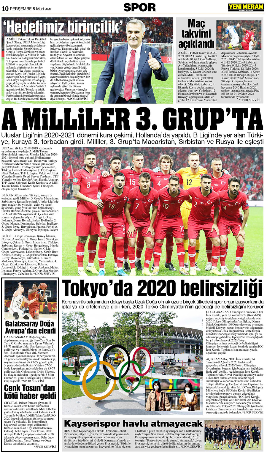 5 Mart 2020 Yeni Meram Gazetesi