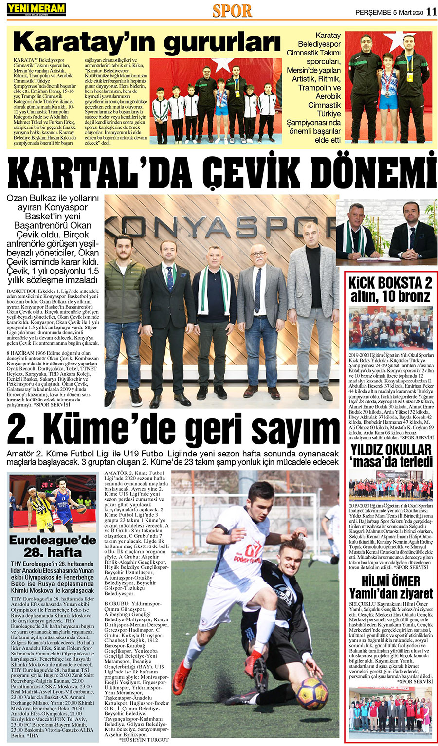 5 Mart 2020 Yeni Meram Gazetesi