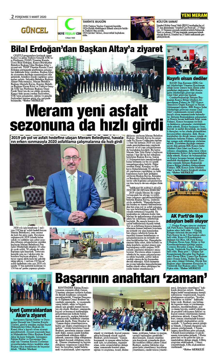 5 Mart 2020 Yeni Meram Gazetesi