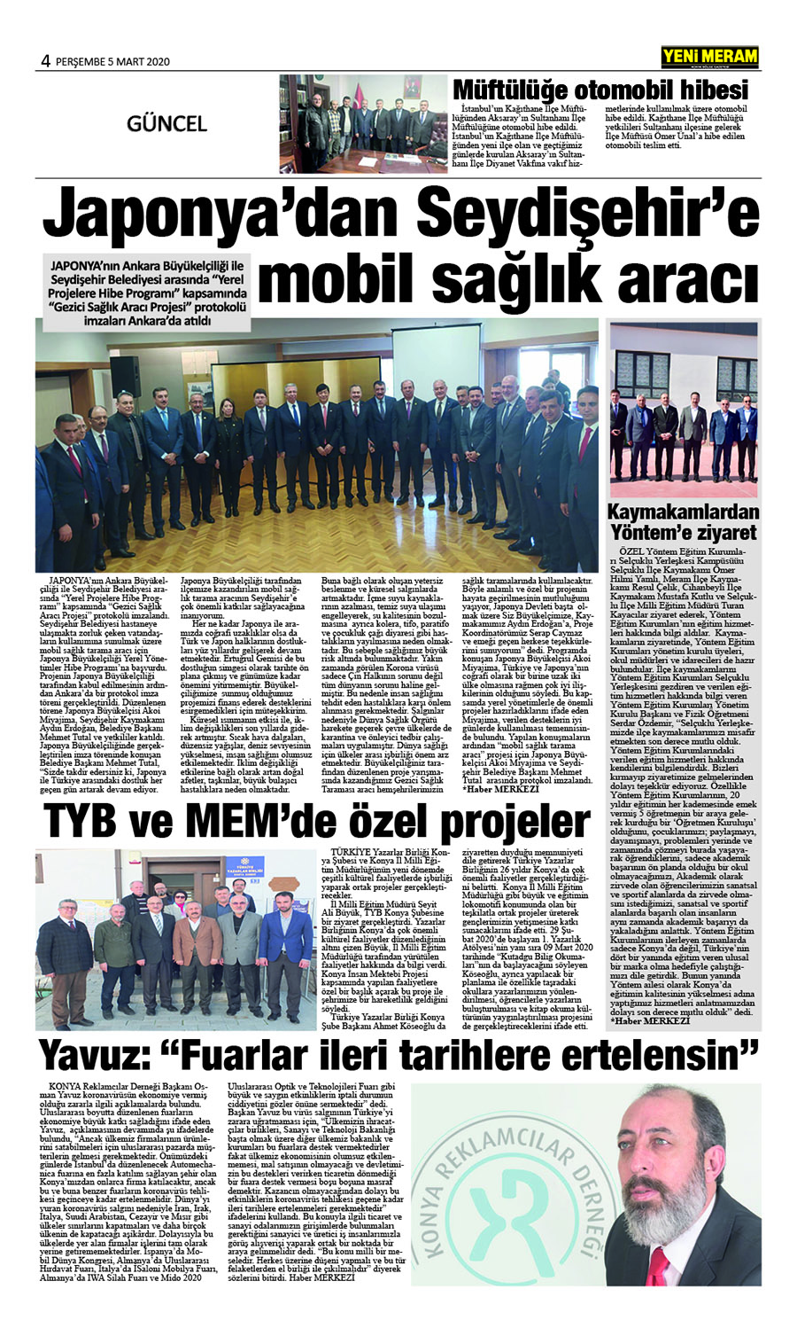 5 Mart 2020 Yeni Meram Gazetesi