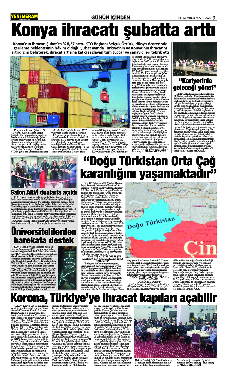 5 Mart 2020 Yeni Meram Gazetesi