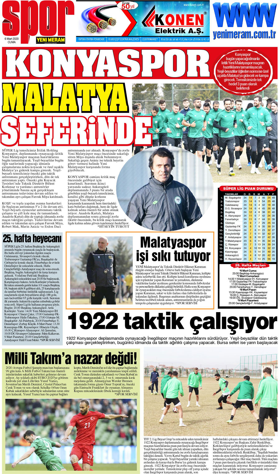 6 Mart 2020 Yeni Meram Gazetesi