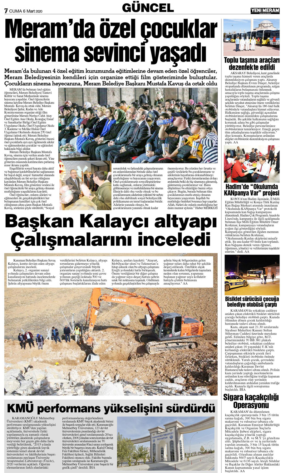 6 Mart 2020 Yeni Meram Gazetesi