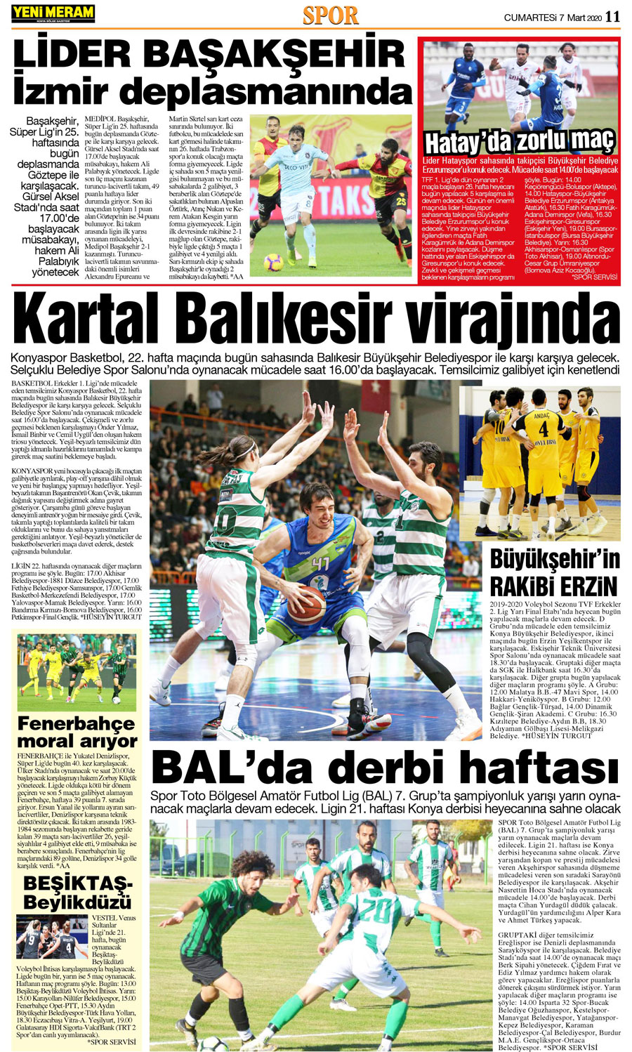 7 Mart 2020 Yeni Meram Gazetesi