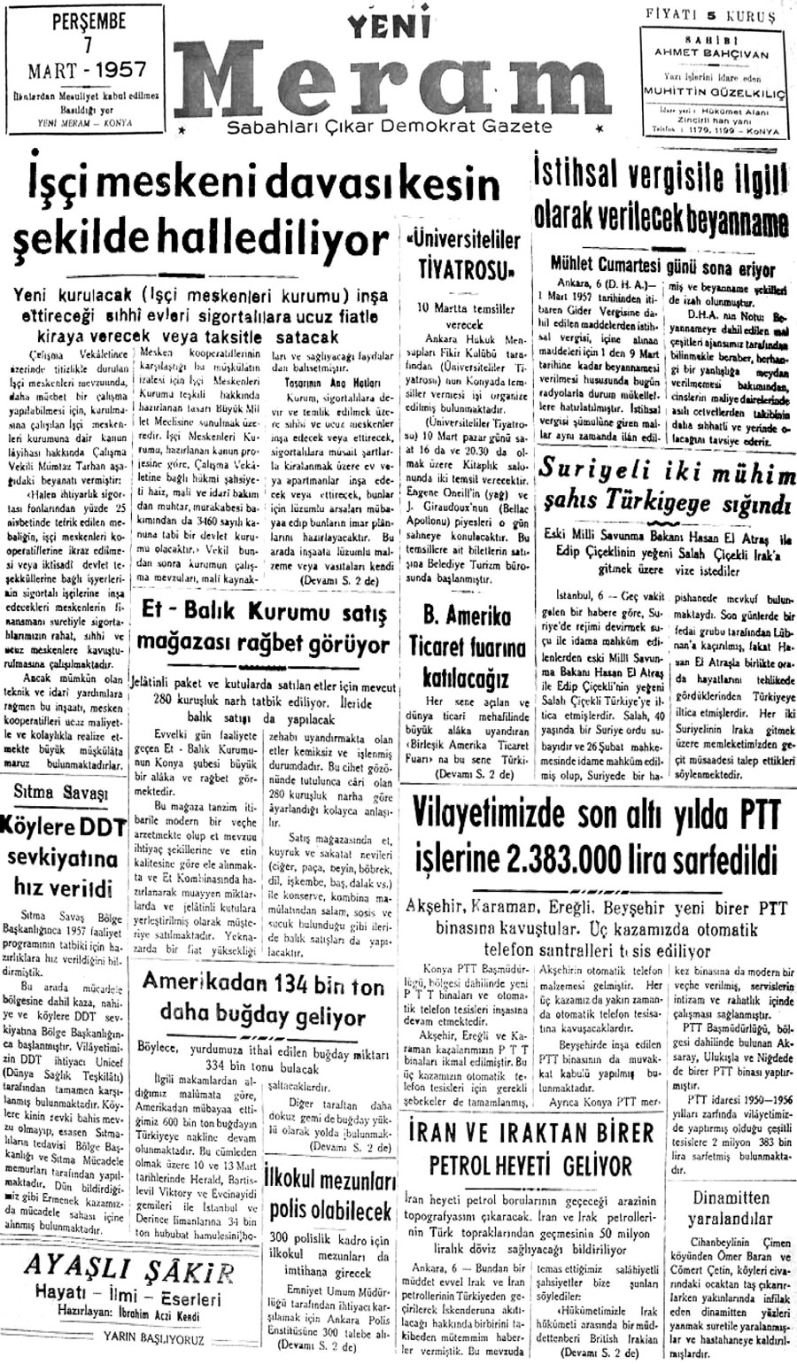 7 Mart 2020 Yeni Meram Gazetesi