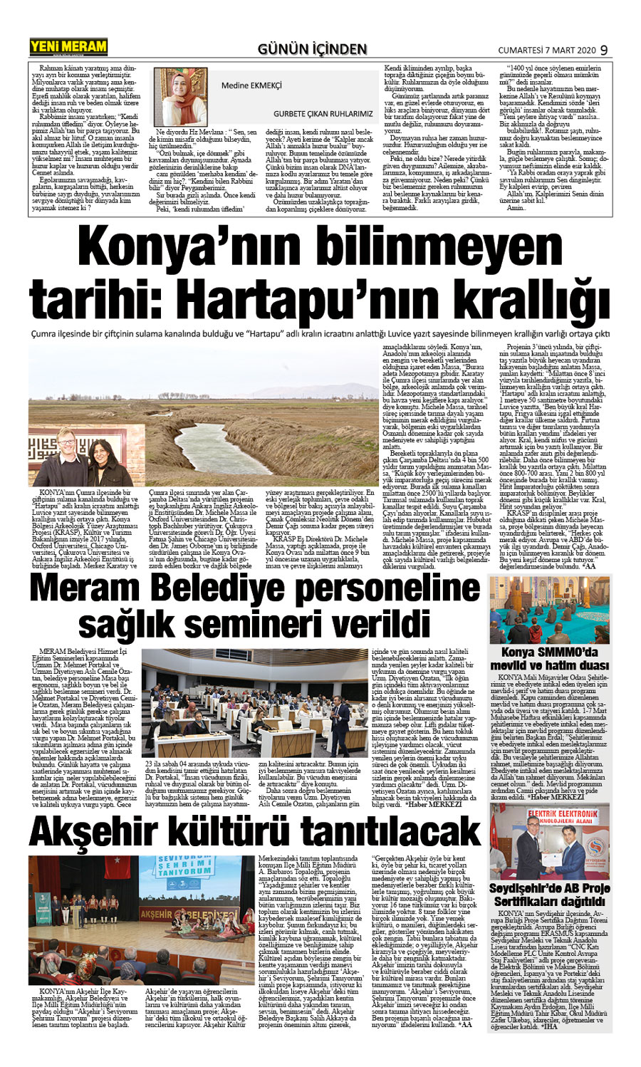 7 Mart 2020 Yeni Meram Gazetesi