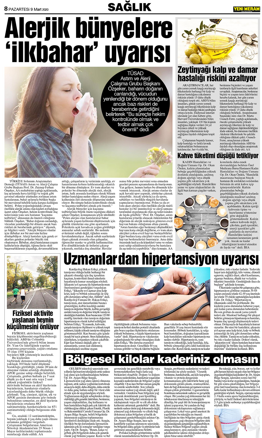 9 Mart 2020 Yeni Meram Gazetesi