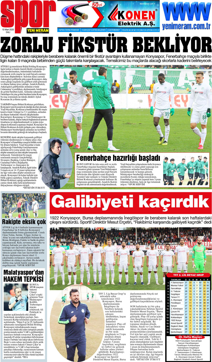 10 Mart 2020 Yeni Meram Gazetesi