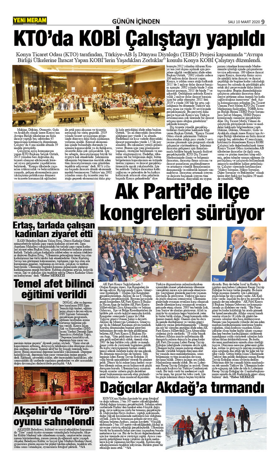 10 Mart 2020 Yeni Meram Gazetesi