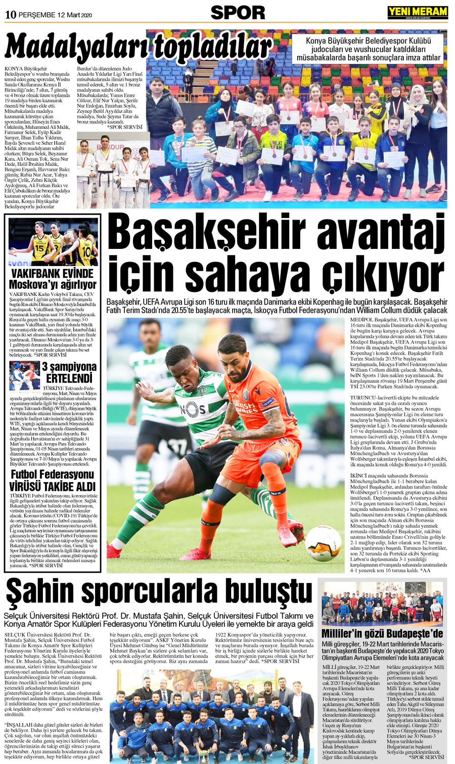 12 Mart 2020 Yeni Meram Gazetesi