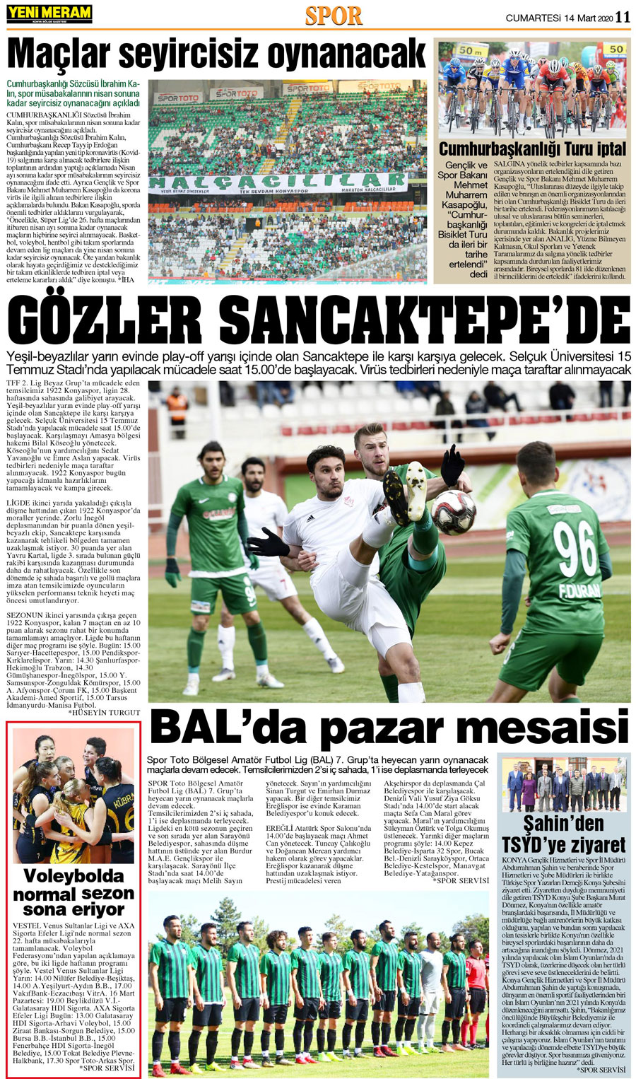 14 Mart 2020 Yeni Meram Gazetesi