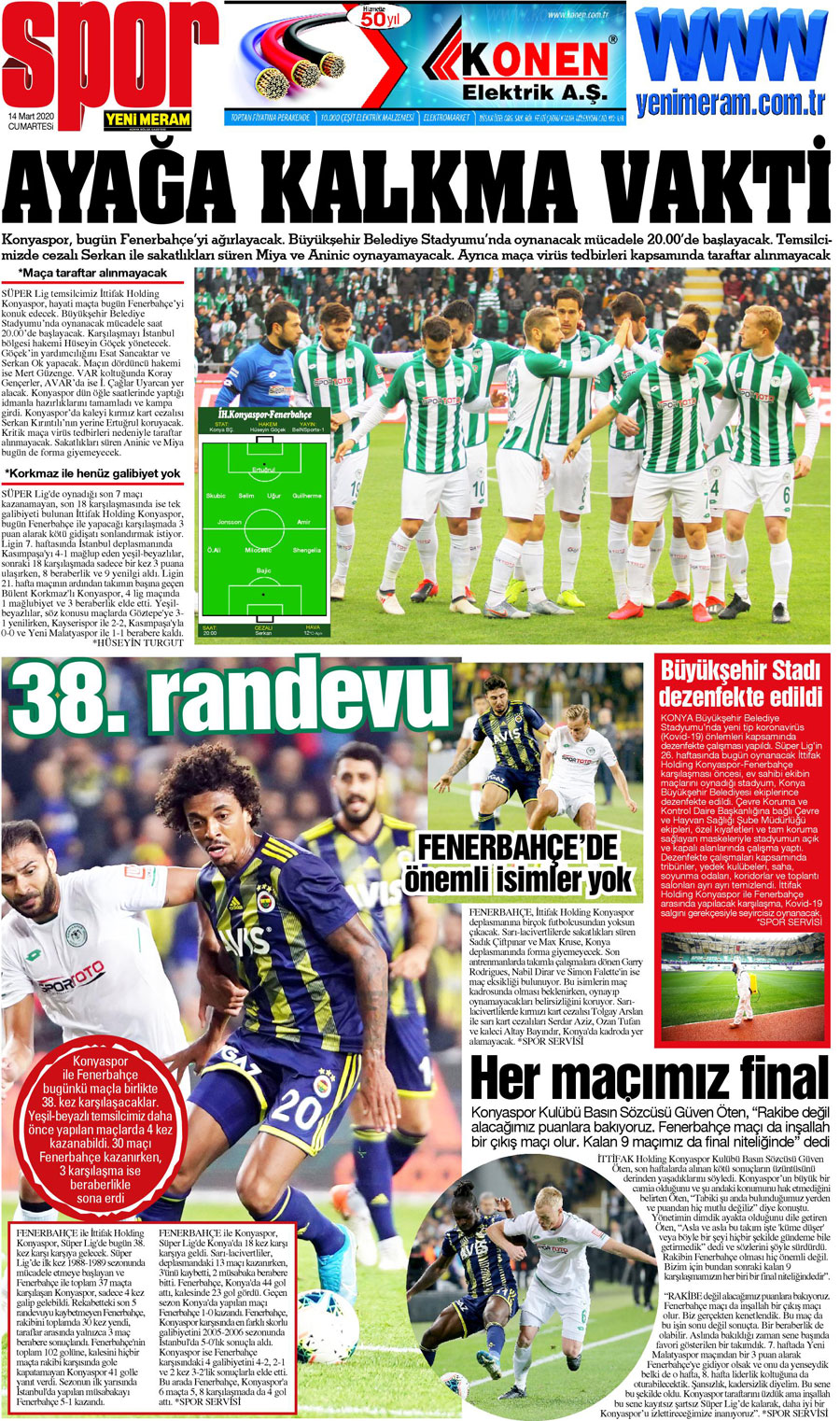 14 Mart 2020 Yeni Meram Gazetesi