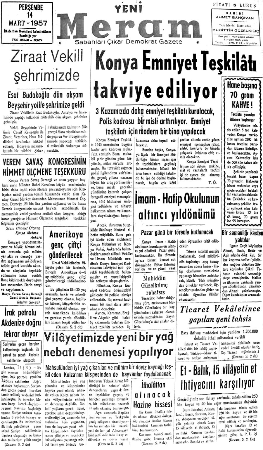 14 Mart 2020 Yeni Meram Gazetesi