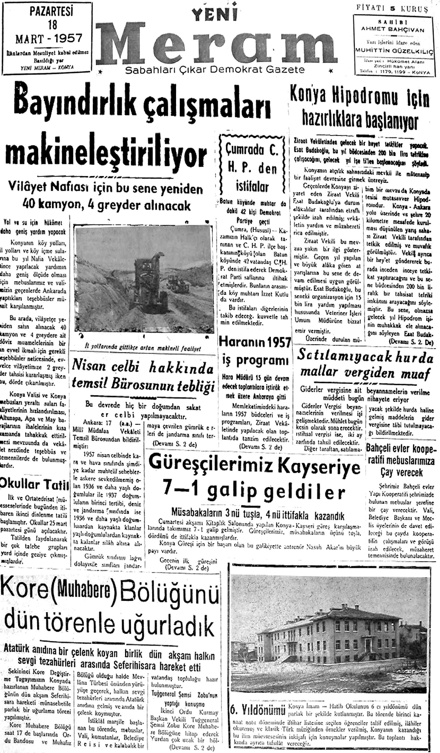 18 Mart 2020 Yeni Meram Gazetesi