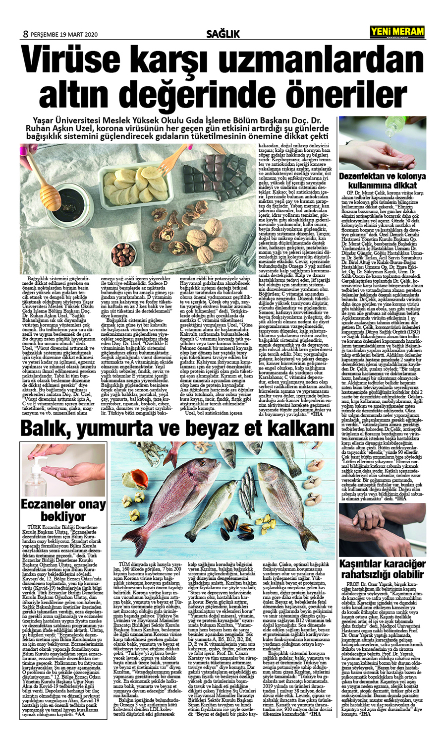 19 Mart 2020 Yeni Meram Gazetesi