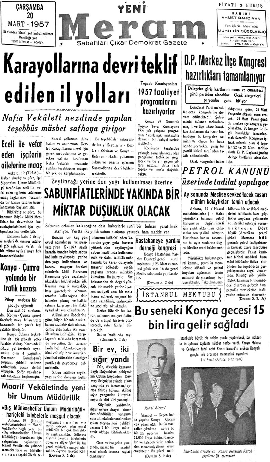 20 Mart 2020 Yeni Meram Gazetesi