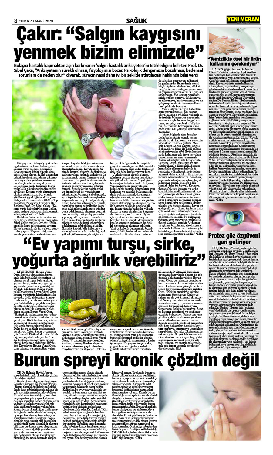 20 Mart 2020 Yeni Meram Gazetesi